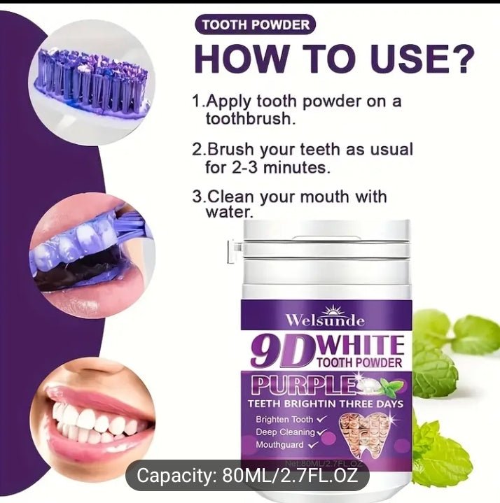 9D Tooth Whitening Powder | Safe & Fast - Acting Teeth Whitening Solution" - My Store