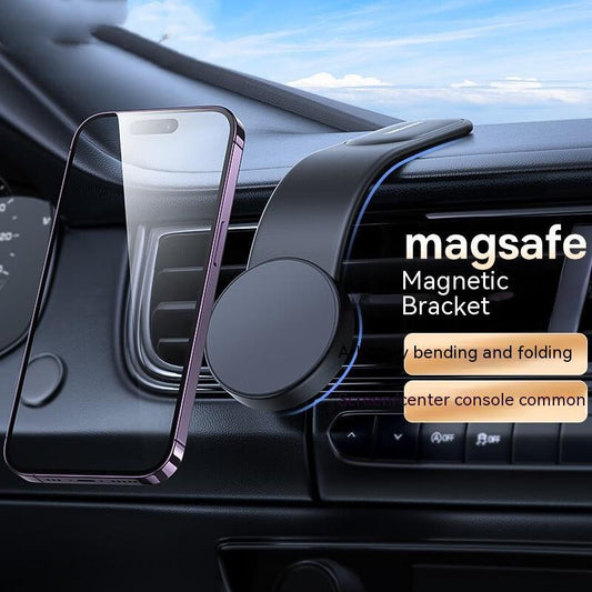 Magnetic Bendable Car Mobile Phone Holder Wireless Charger Phone Holder 15W Car Dash Mount Compatible With Phone - My Store