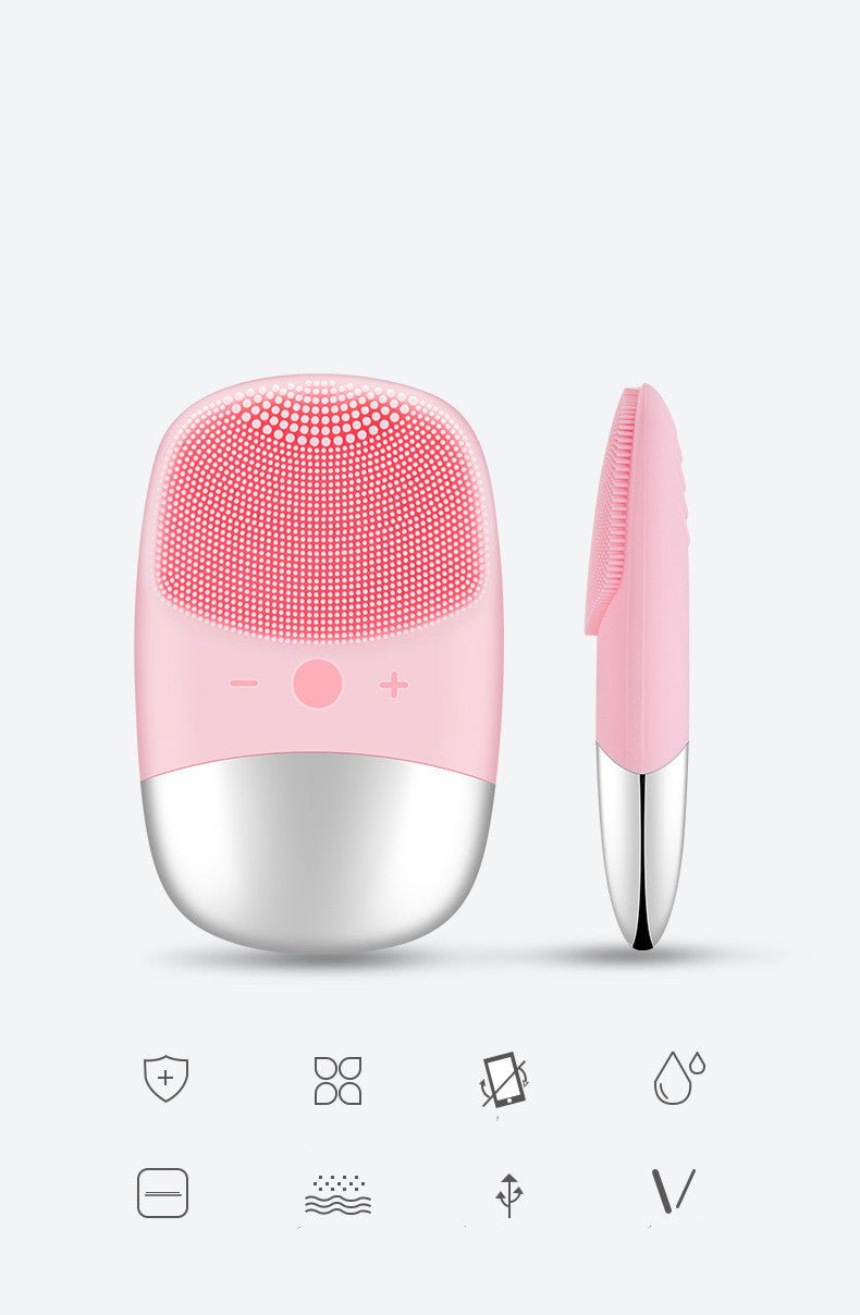 Mini Silicone Electric Face Cleansing Brush Electric Facial Cleanser Facial Cleansing Brush Skin Massager Skin Care Tools - My Store