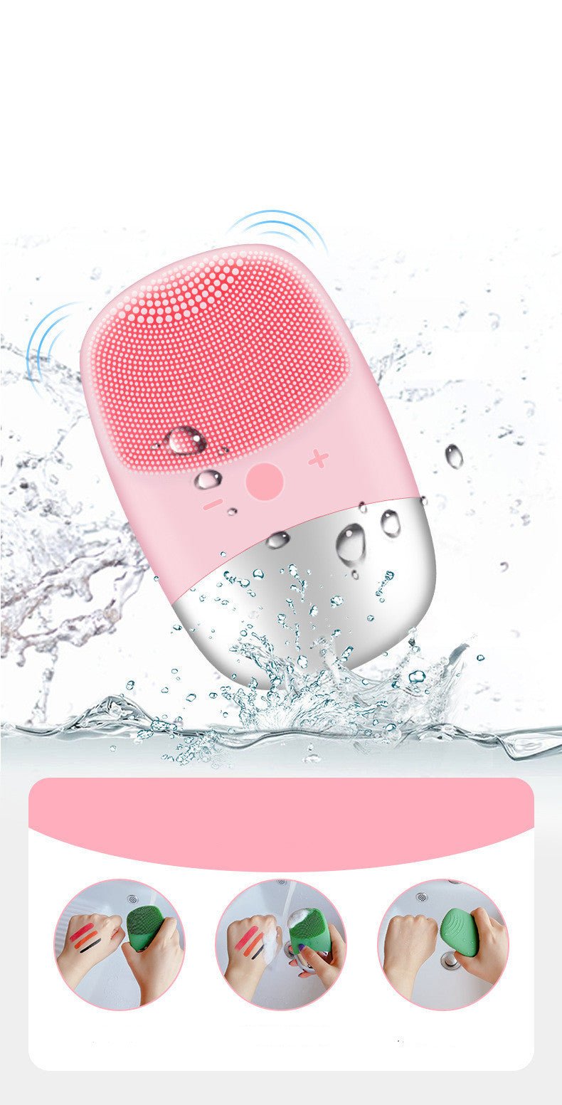 Mini Silicone Electric Face Cleansing Brush Electric Facial Cleanser Facial Cleansing Brush Skin Massager Skin Care Tools - My Store