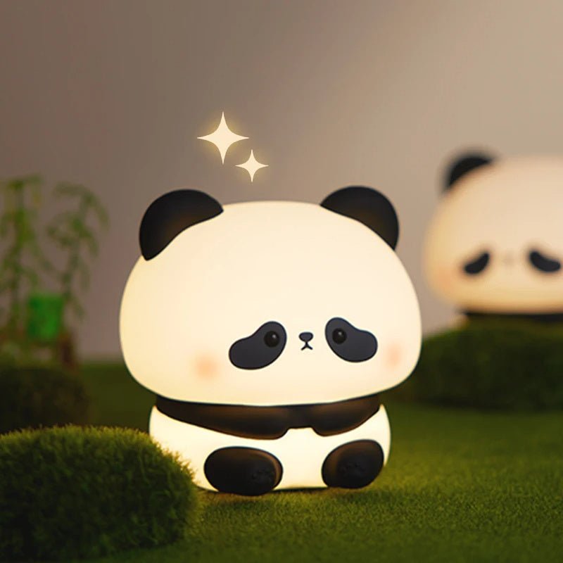 Panda LED Night Light Cute Silicone Night Light USB Rechargeable Touch Night Lamp Bedroom Timing Lamp Decoration Children's Gift Home Decor - My Store